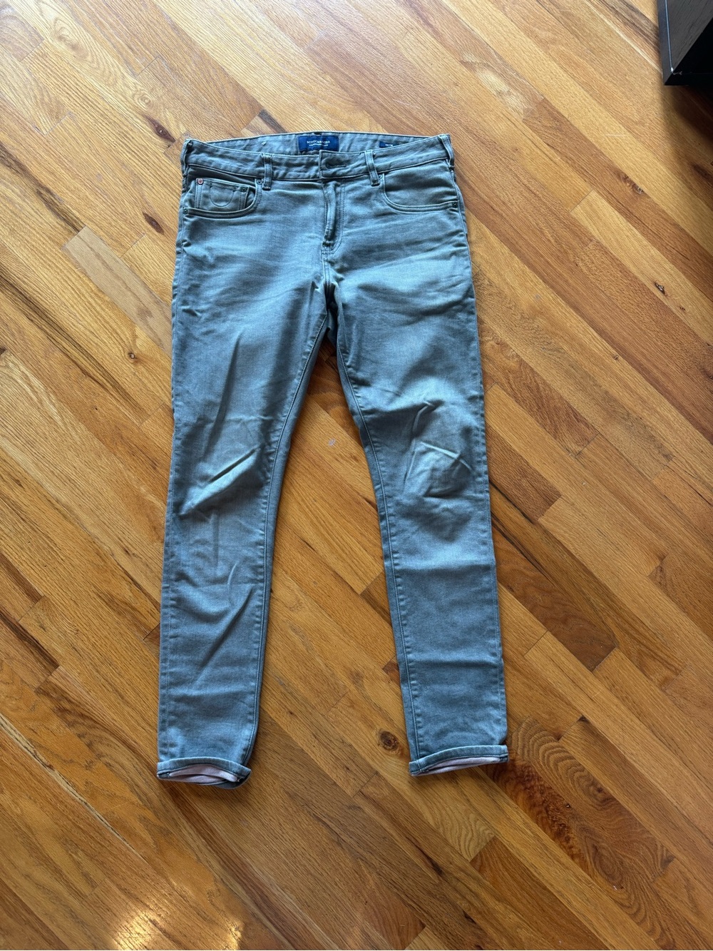 Scotch & Soda Slim Fit Men's Jeans in Olive Green